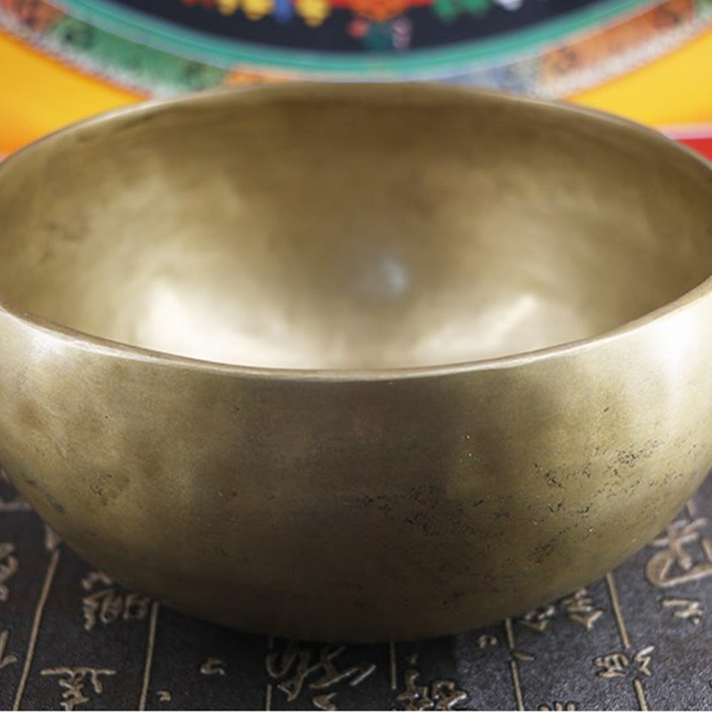 Handmade Nepal Golden Singing Bowl Simple Design for and Meditation Sound Bowl Set