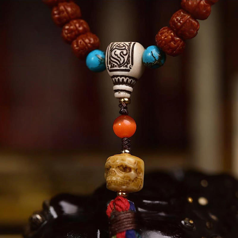 108 Beads Rudraksha Bodhi Seed Wealth Tassel Mala