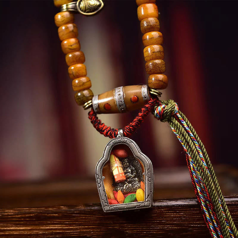Tibetan 108 Beads Camel Bone Luck Tassel Mala