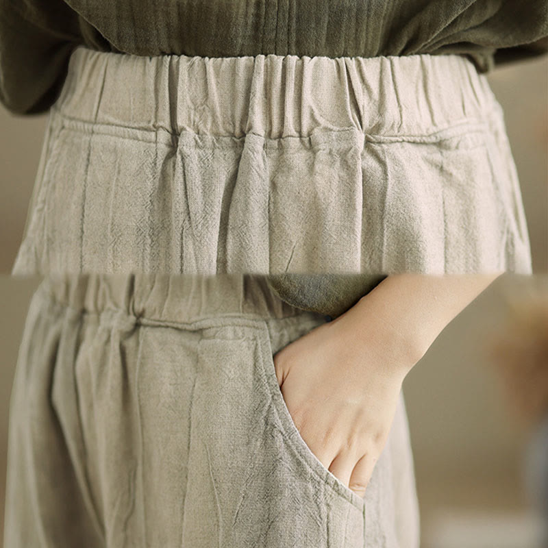 Casual Plain Women's Harem Pants With Pockets