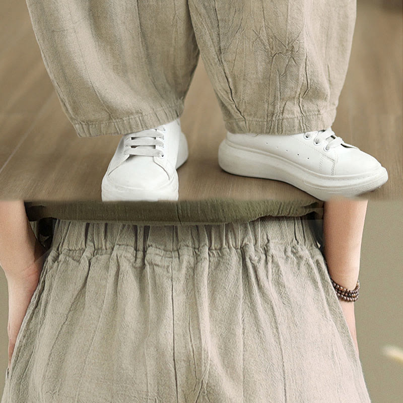 Casual Plain Women's Harem Pants With Pockets