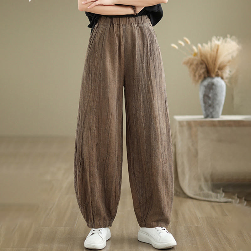 Casual Plain Women's Harem Pants With Pockets