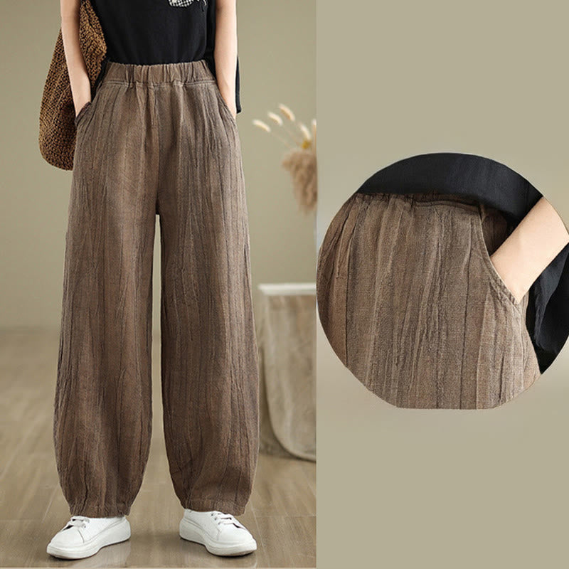 Casual Plain Women's Harem Pants With Pockets