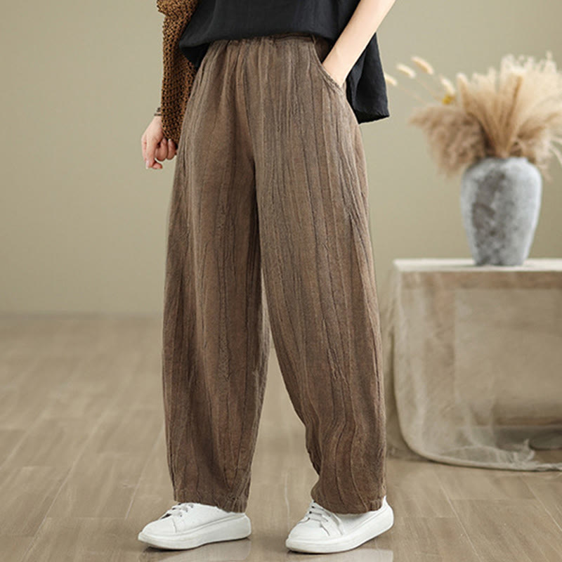 Casual Plain Women's Harem Pants With Pockets