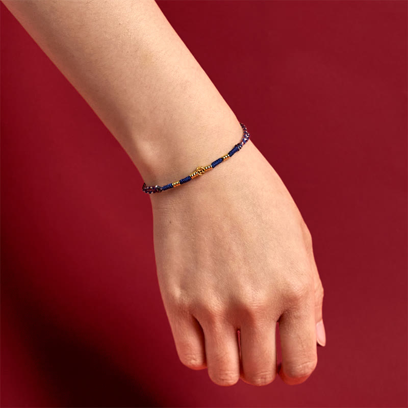 Handmade Braided Red String Copper Coins Luck Bracelet