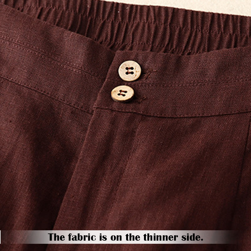 Summer Casual Simple Zipper Design Women's Wide Leg Pants With Pockets