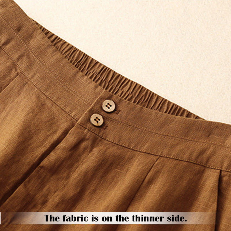 Summer Casual Simple Zipper Design Women's Wide Leg Pants With Pockets