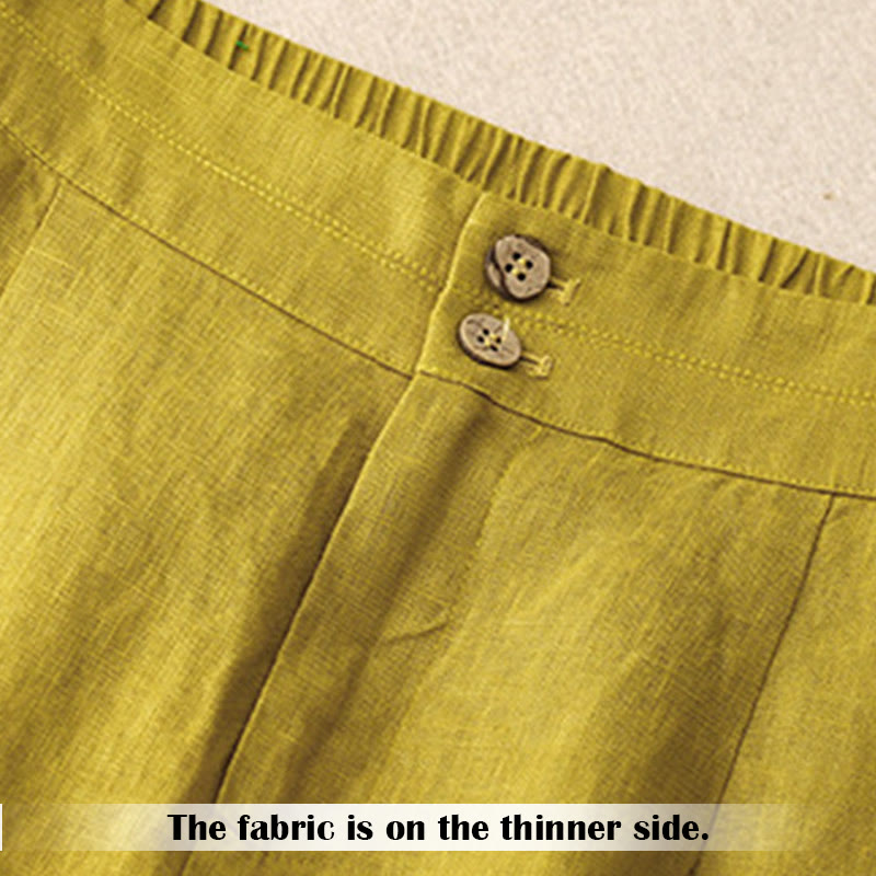 Summer Casual Simple Zipper Design Women's Wide Leg Pants With Pockets