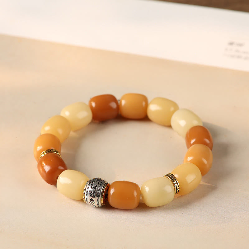 Bodhi Seed Om Mani Padme Hum Lion Head Peace Bracelet
