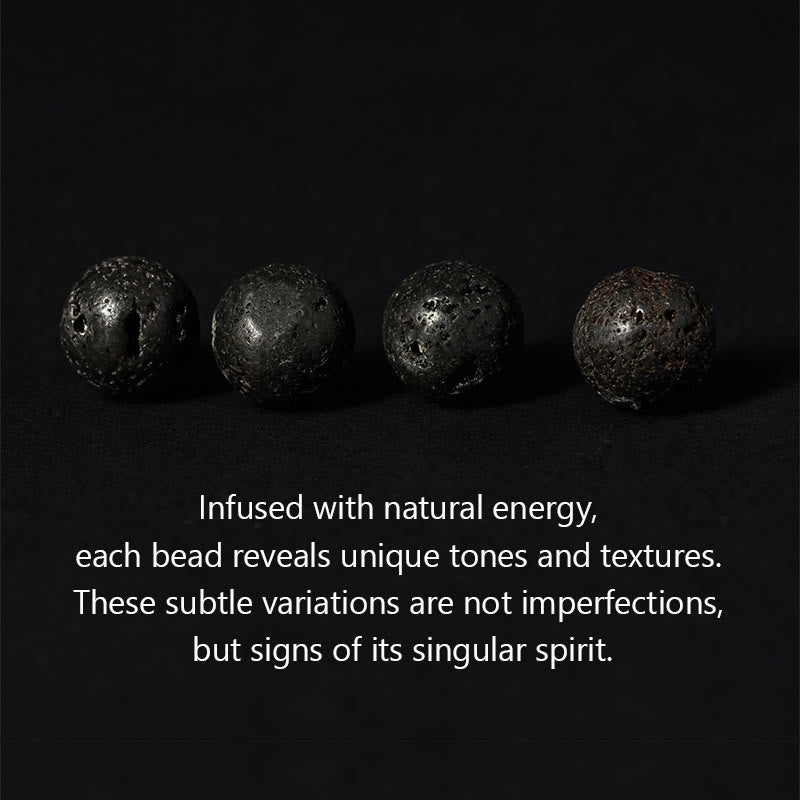 Silver Sheen Obsidian Lava Rock Grey Jasper Om Mani Padme Hum Vajra Soothing Bracelet