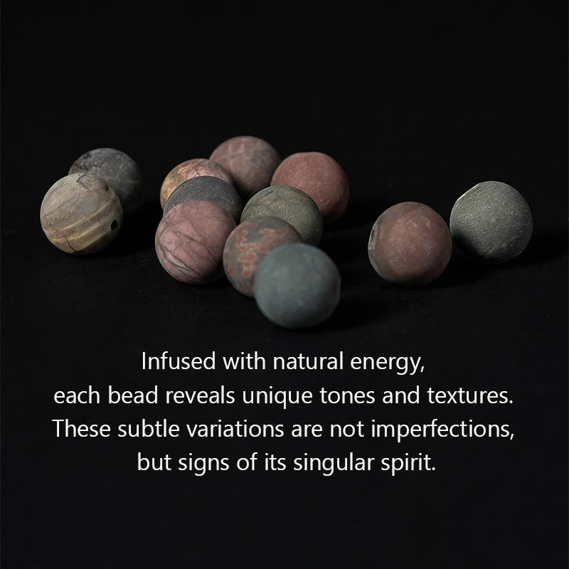 108 Mala Beads Picasso Jasper Stone Courage Energy Bracelet
