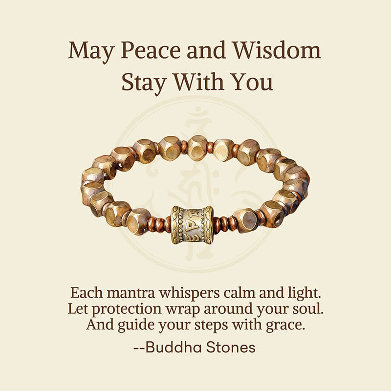"Wishing You Balance and Strength" Brass Amulet Bracelet Includes Gift Message Card