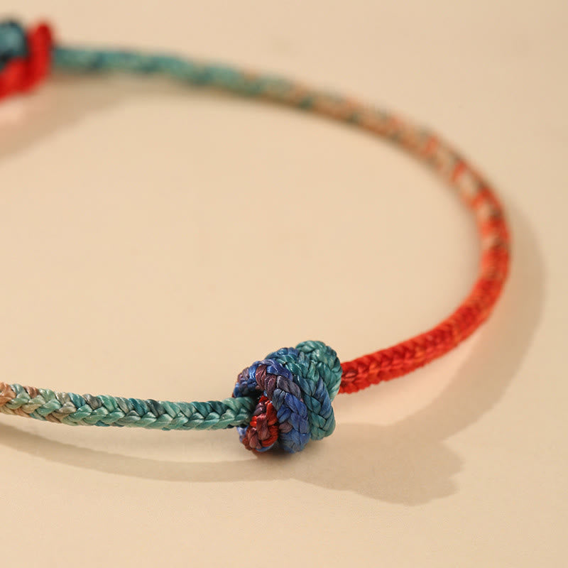 Colored String Hand-woven Knots Strength Bracelet