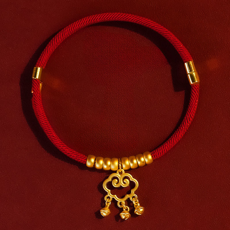 Red String Bead Protection Adjustable Cats Small Dogs Pet Collar