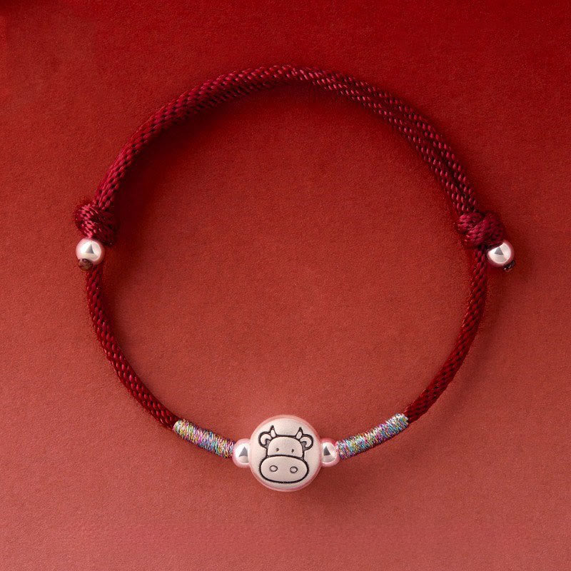 Year of the Horse 999 Sterling Silver Red String Luck Bracelet