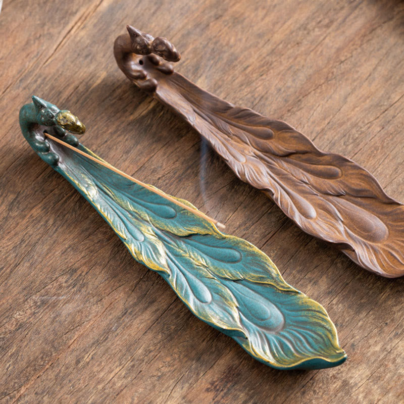 Peacock Shape Fortune Home Decoration Incense Burner