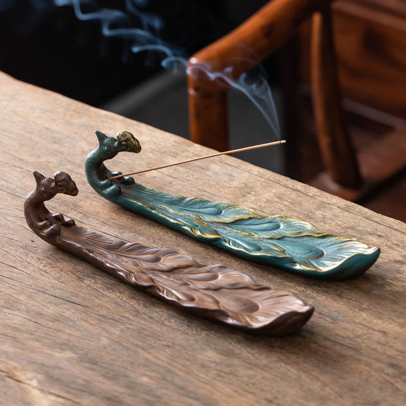 Peacock Shape Fortune Home Decoration Incense Burner