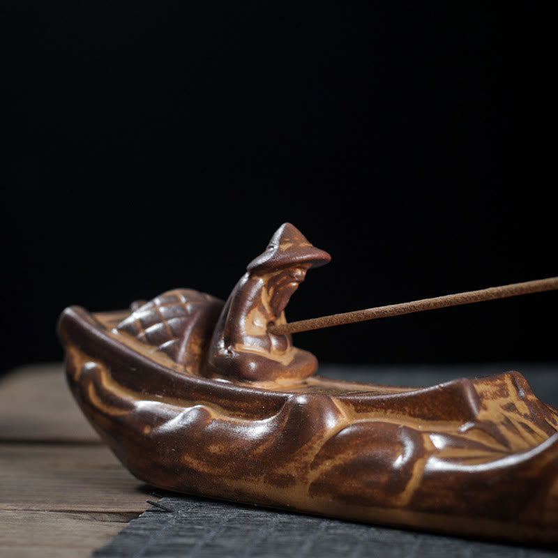 Small Boat Cicada Home Decoration Incense Burner