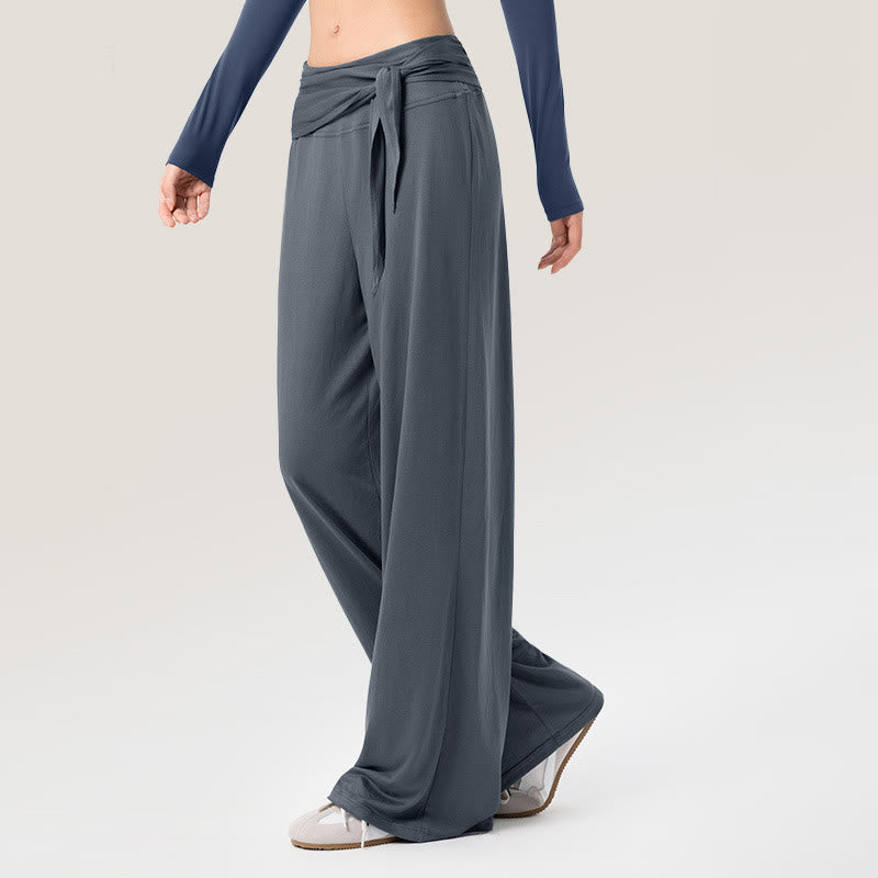 Casual Lace-up Breathable Sports Women's Wide Leg Pants