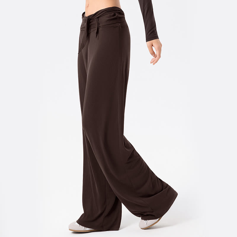 Casual Lace-up Breathable Sports Women's Wide Leg Pants