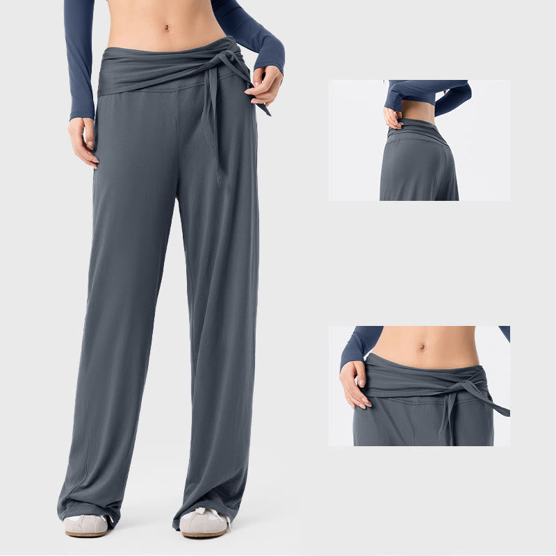 Casual Lace-up Breathable Sports Women's Wide Leg Pants