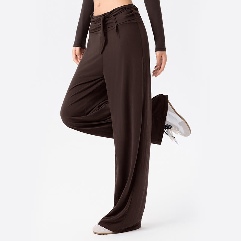 Casual Lace-up Breathable Sports Women's Wide Leg Pants