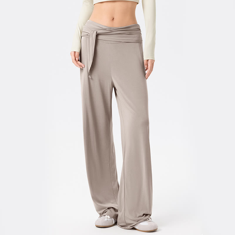 Casual Lace-up Breathable Sports Women's Wide Leg Pants