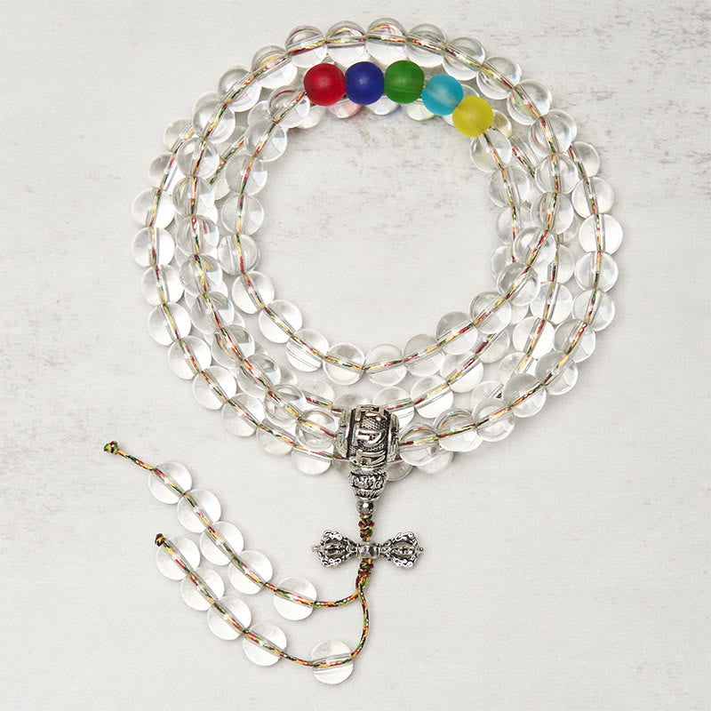 Vajra Charm Liuli 108 Beads Spiritual Power Strength Mala