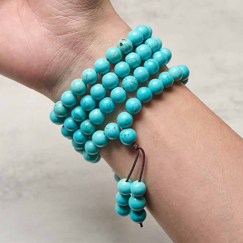 108 Beads Turquoise Wisdom Balance Mala