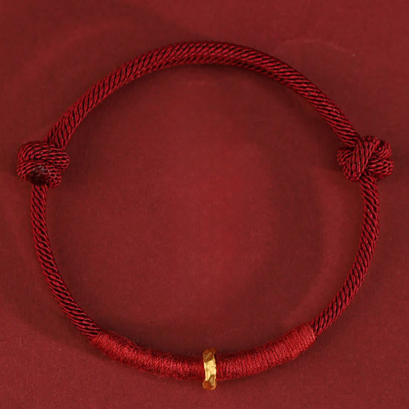 999 Gold Ring Design Handmade Luck Braided Red Rope Bracelet Anklet