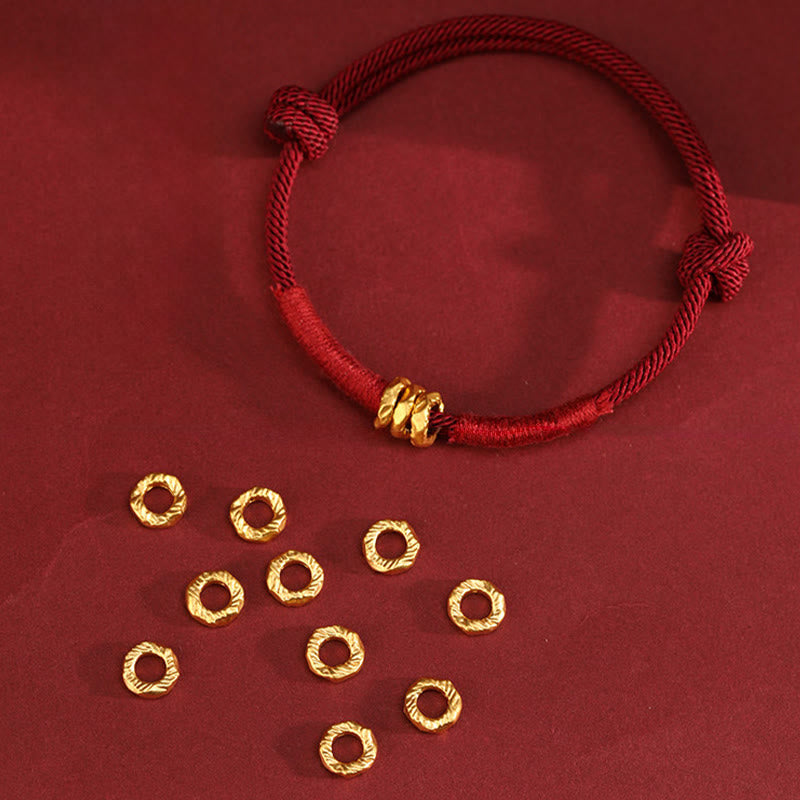 999 Gold Ring Design Handmade Luck Braided Red Rope Bracelet Anklet