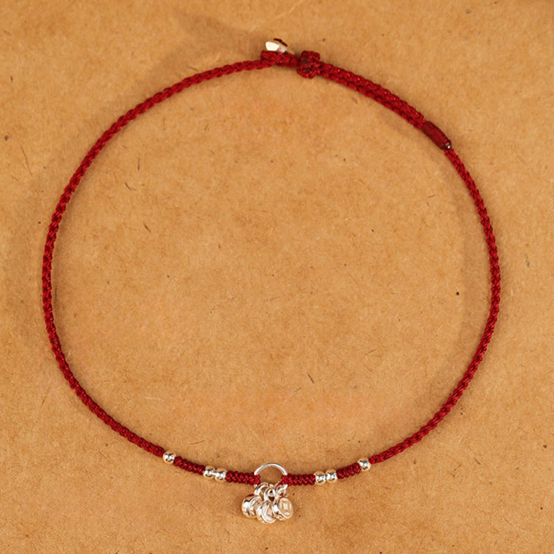 Handcrafted 925 Sterling Silver Copper Coins Design Protection Strength Ultra-Thin Bracelet Anklet