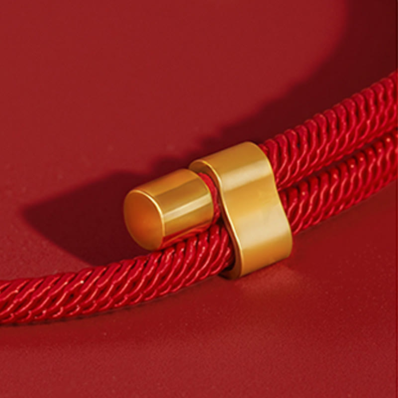 Red String Bead Compass Gourd Protection Adjustable Cats Dogs Pet Collar