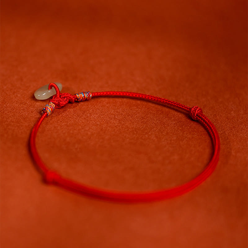 Red String Plaited Jade Protection Adjustable Cats Dogs Pet Collar