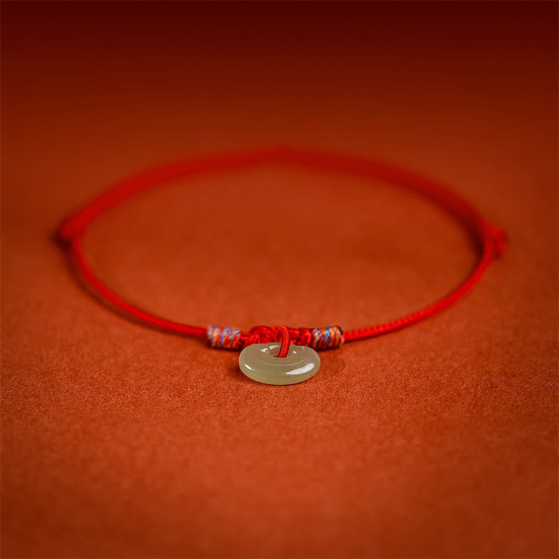Red String Plaited Jade Protection Adjustable Cats Dogs Pet Collar
