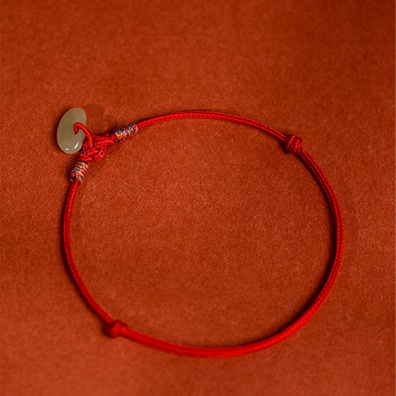 Red String Plaited Jade Protection Adjustable Cats Dogs Pet Collar