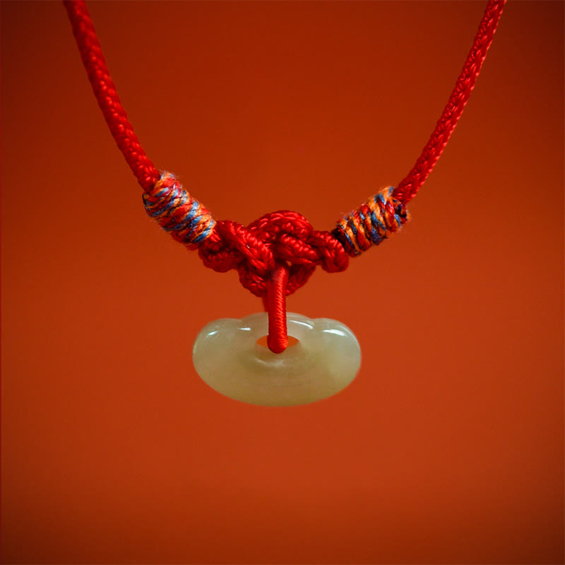 Red String Plaited Jade Protection Adjustable Cats Dogs Pet Collar