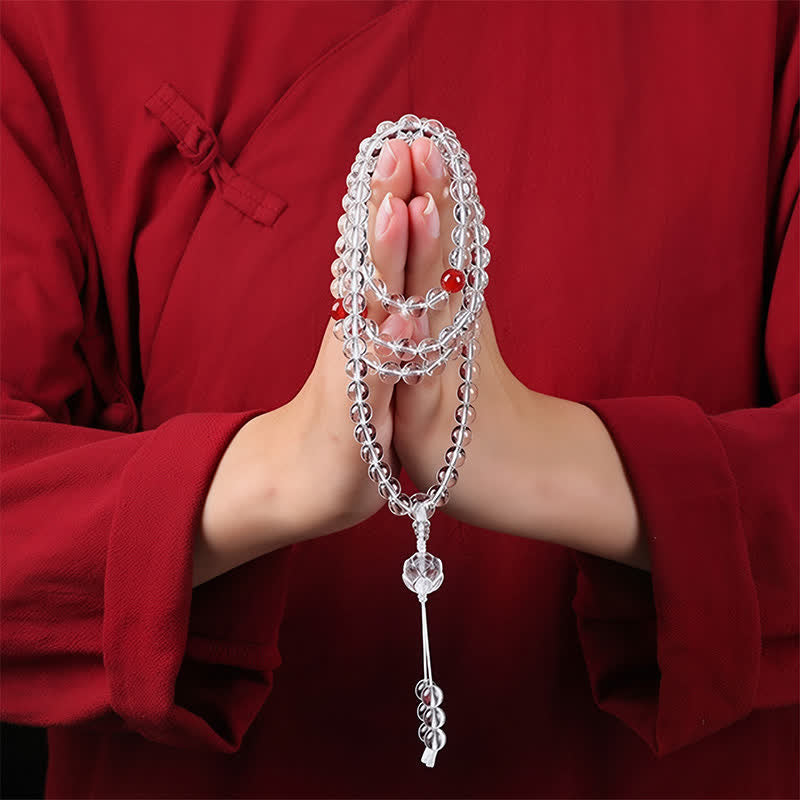 Liuli Lotus 108 Round Beads Enlightenment Mala
