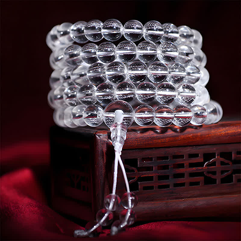 108 Clear Quartz Beads Protection Mala