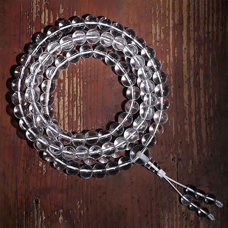 108 Clear Quartz Beads Protection Mala
