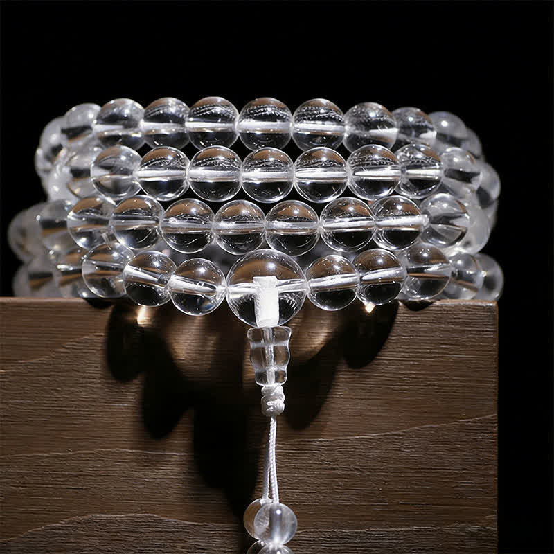 108 Clear Quartz Beads Protection Mala