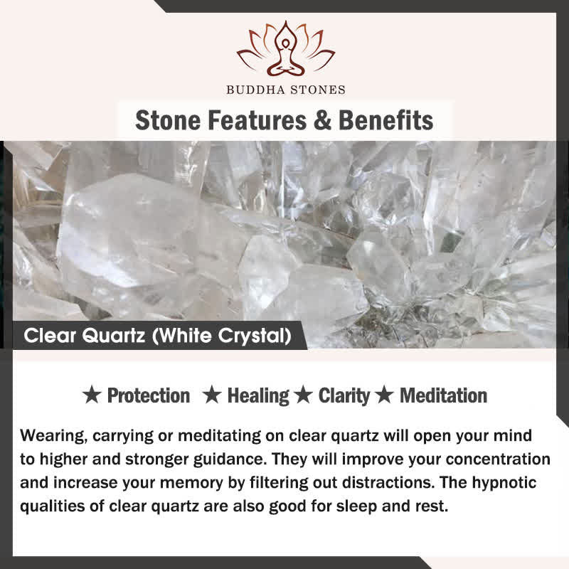108 Clear Quartz Beads Protection Mala