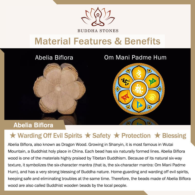 Natural Abelia Biflora Wood Protection 108 Bead Mala