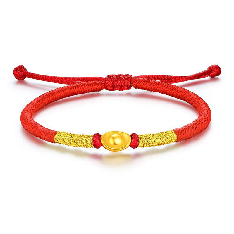 Yuanbao Red String Braided Luck Bracelet