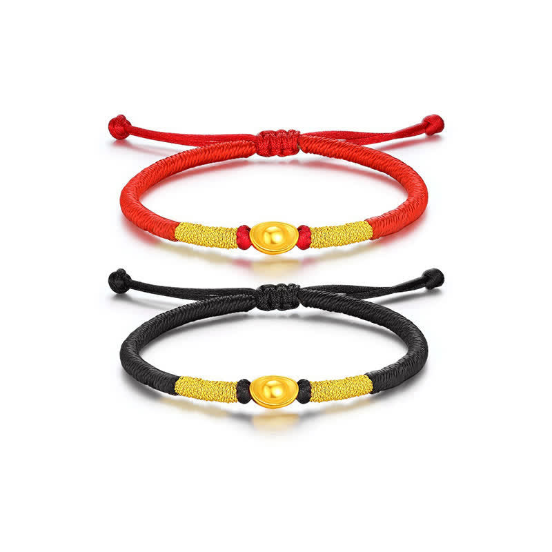 Yuanbao Red String Braided Luck Bracelet