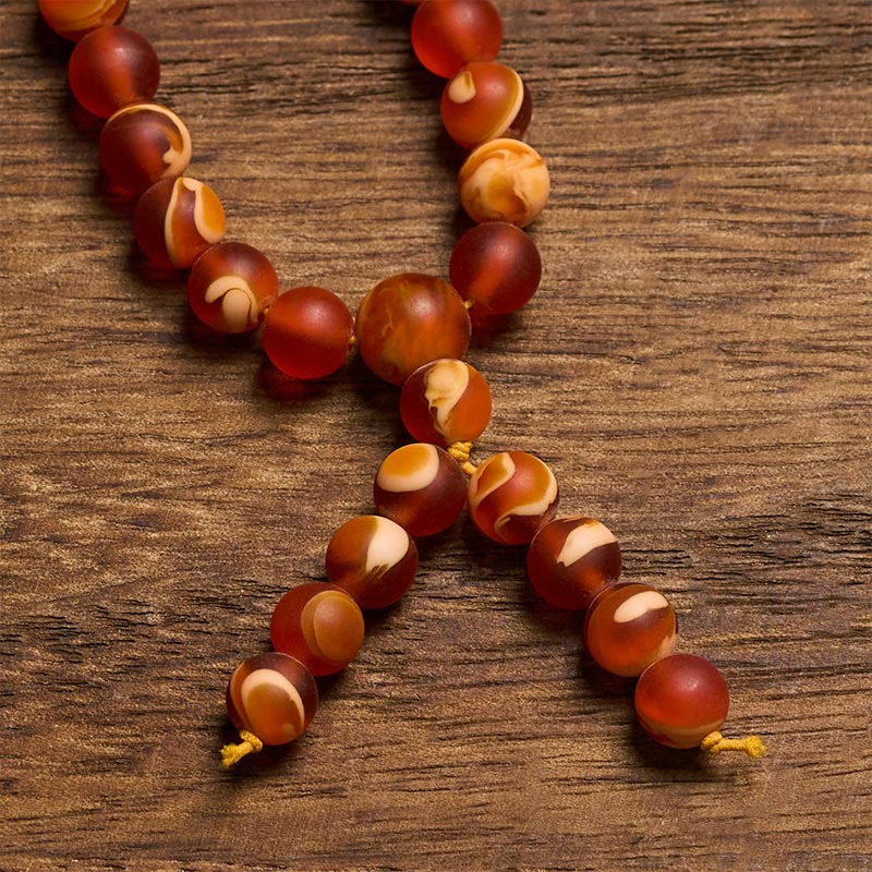 108 Tibetan Amber Round Beads Mala