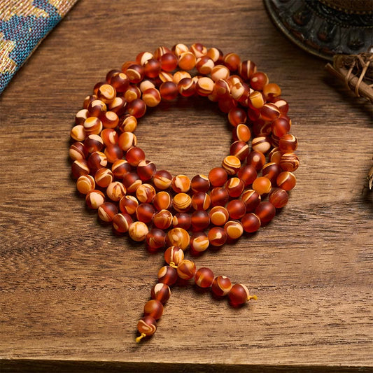 108 Tibetan Amber Round Beads Mala