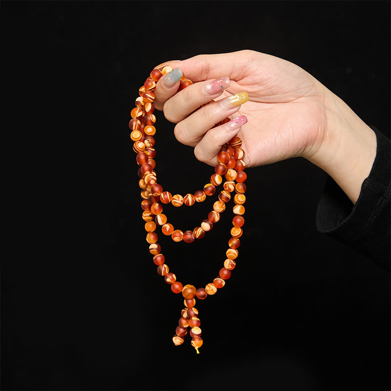 108 Tibetan Amber Round Beads Mala