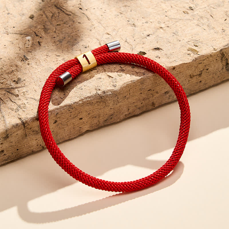 Single-Digit Angel Numbers Adjustable String Protection Bracelet