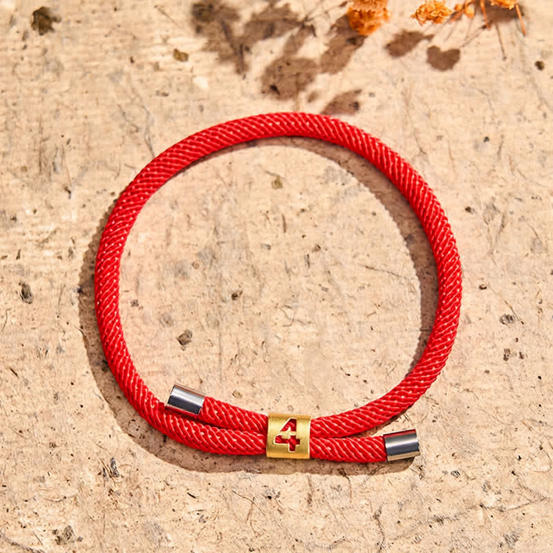 Single-Digit Angel Numbers Adjustable String Protection Bracelet